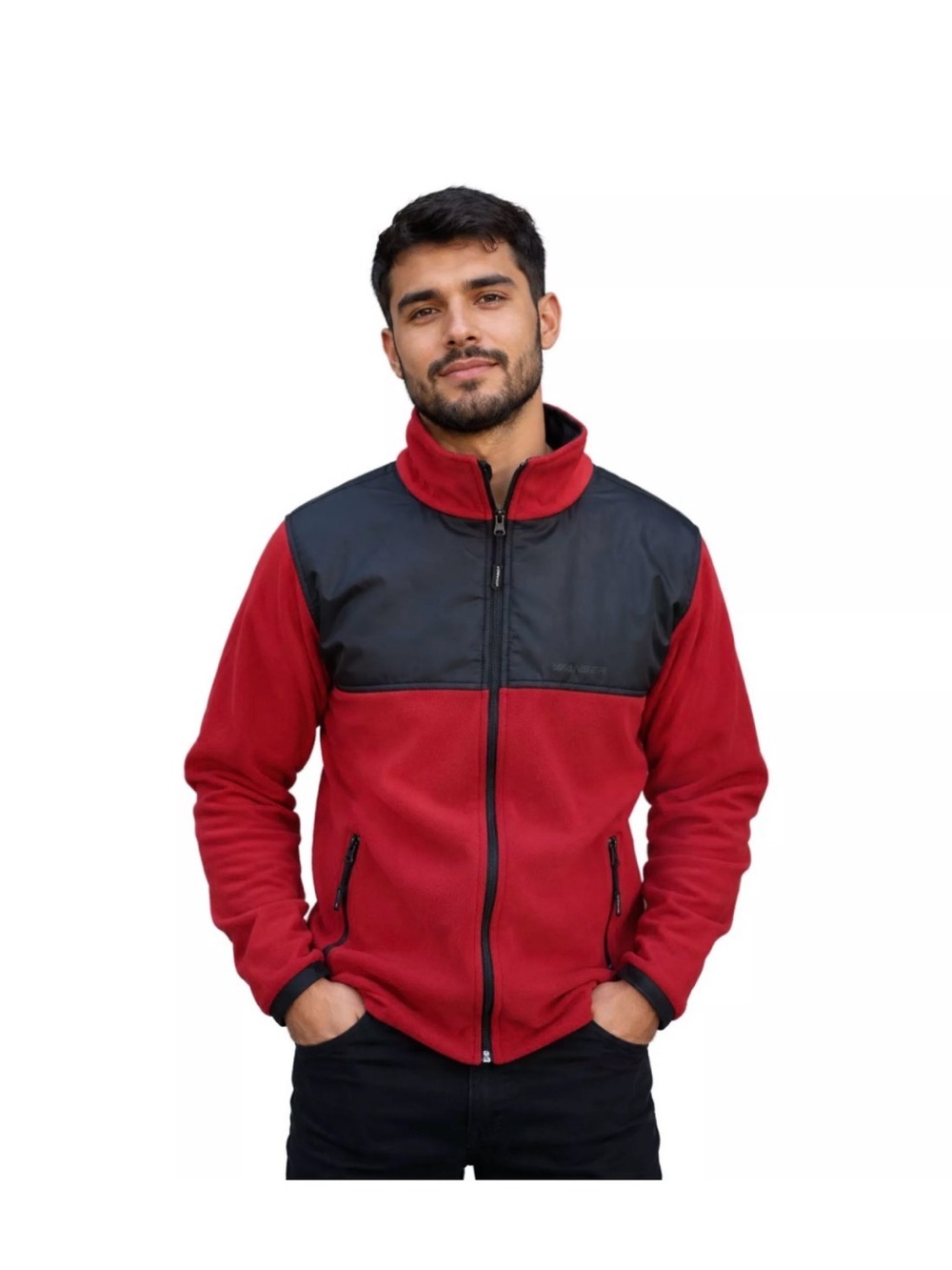Weatherproof Men's Red Fleece Wind Resistant Jacket Size Large